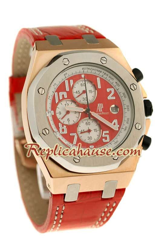 Audemars Piguet Royal Oak Offshore Suizo Quartz Reloj in Dial Rojo