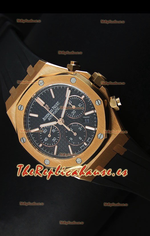 Audemars Piguet Royal Oak Reloj Cronógrafo en Oro Amarillo, Dial Negro