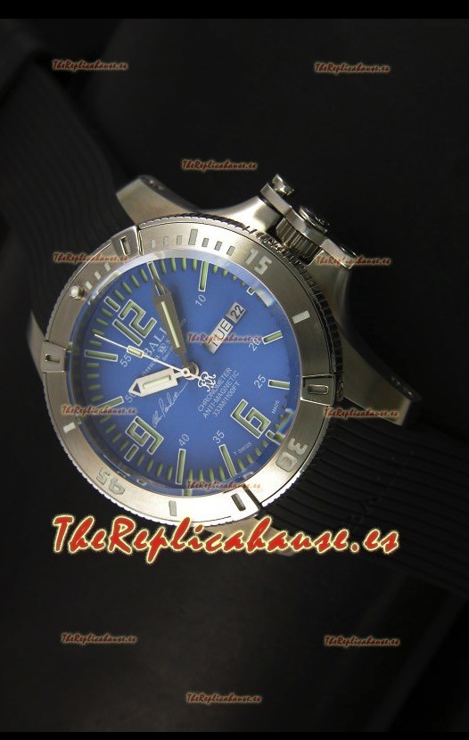 Ball Hydrocarbon Spacemaster Reloj Automático Day Date Correa de Goma Dial Azul - Movimiento Citizen Original