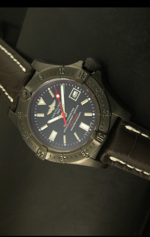 Breitling Seawolf Reloj Suizo con Revestimiento PVD - Stick Markers