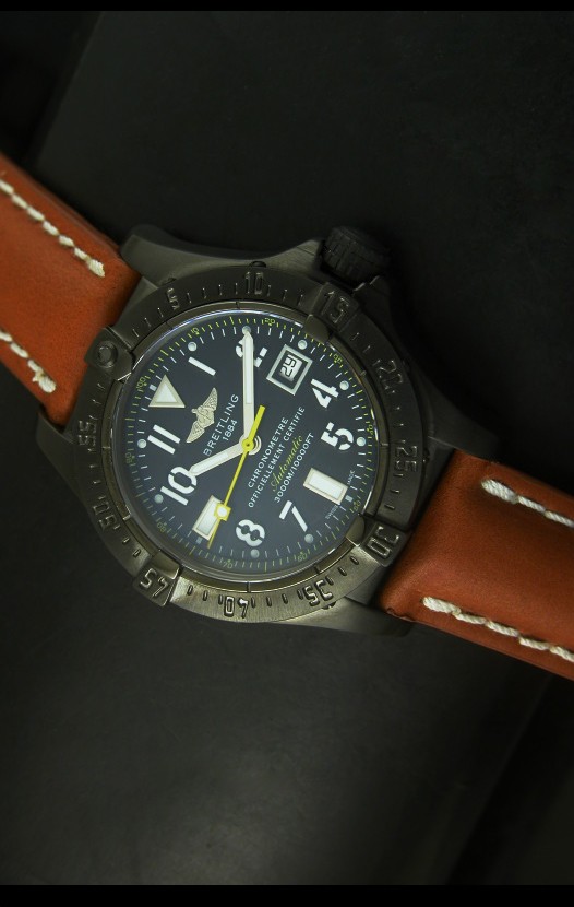Breitling Seawolf Reloj Suizo con Revestimiento PVD - Marcadores Arábigos