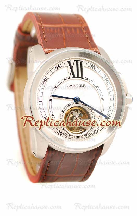 Calibre de Cartier Flying Tourbillon Reloj Réplica