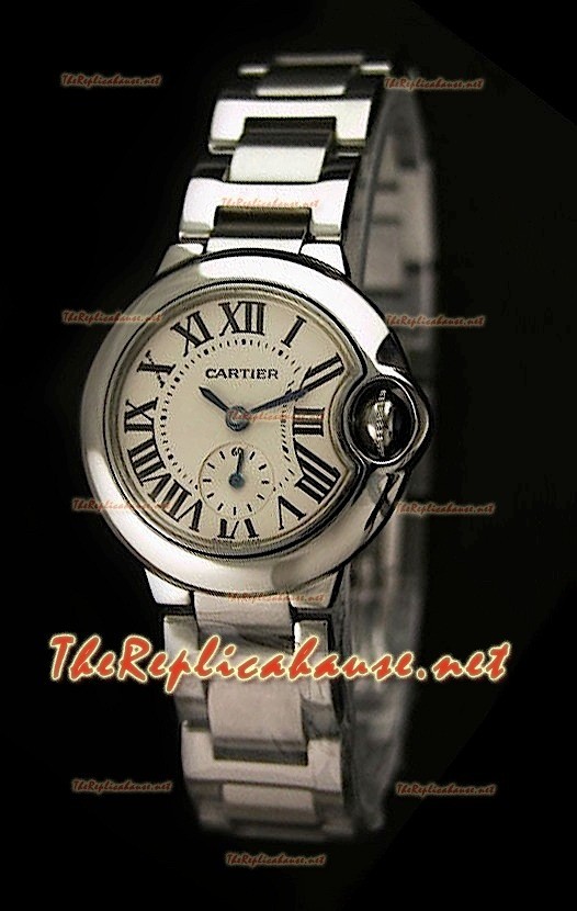 Ballon De Cartier Reloj para Señoras de Acero Inoxidable