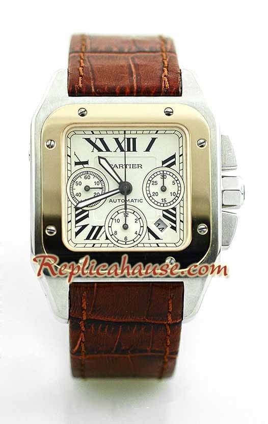 Cartier Santos 100 Cronógrafo Reloj Suizo