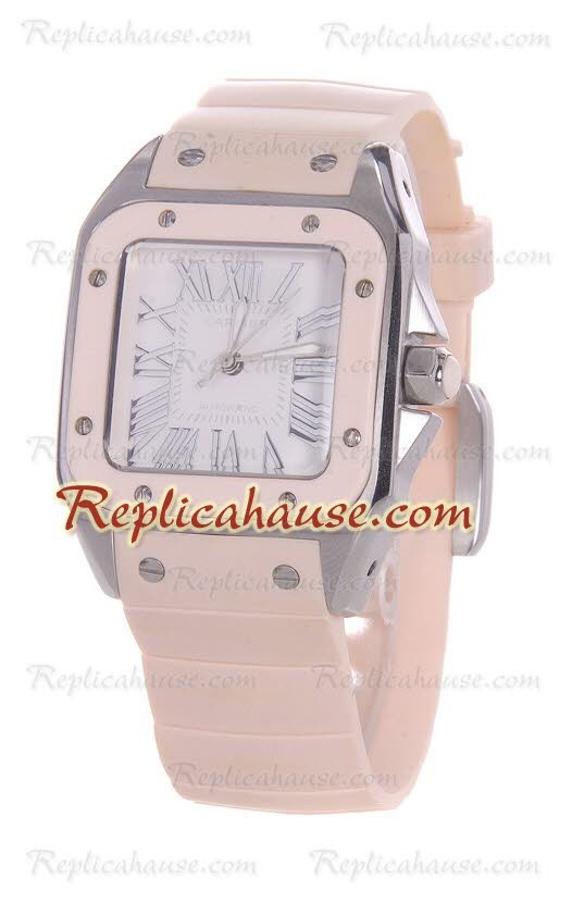 Cartier Santos 100 Reloj Suizo de imitación Dama