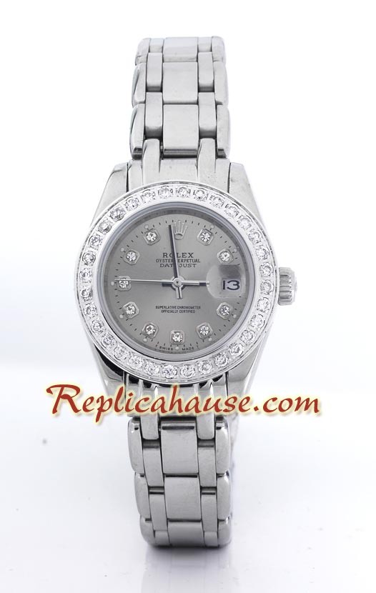 Rolex Réplica Datejust - Silver - Dama -