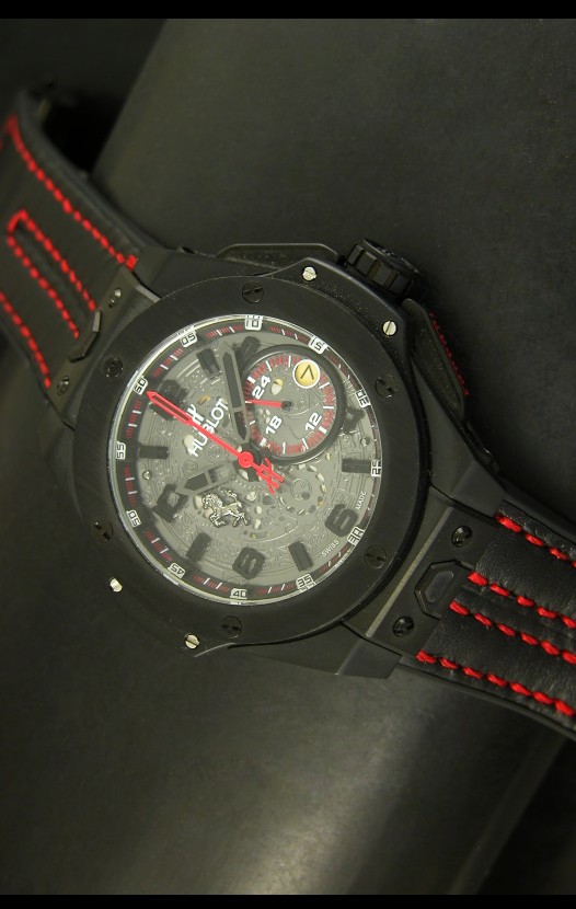 Hublot Big Bang Ferrari Reloj de Cuarzo Suizo Caja con revestimiento PVD