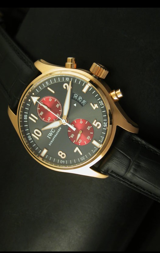 IWC Spitfire Reloj Edición Tribecca en Oro Rosado - Réplica a Escala 1:1