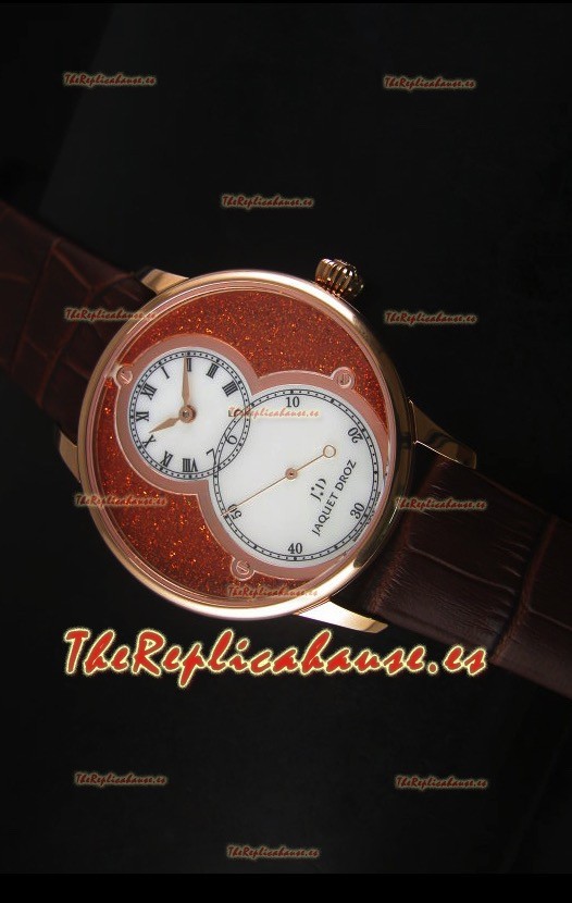 Jaquet Droz Grande Seconde Reloj en Oro Rosado Dial en Rojo