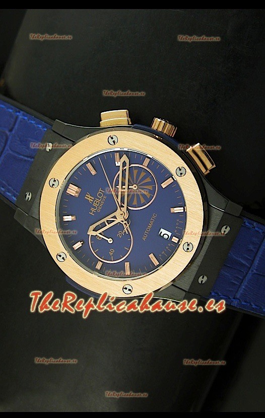 Hublot Classic Fusion Chrono, Reloj Réplica Japonés en Cuarzo, Dial en Azul