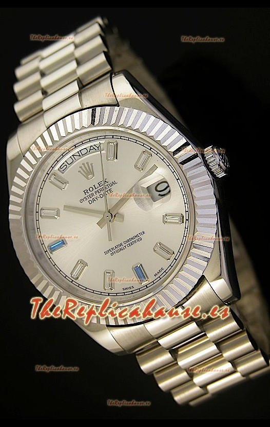 Rolex Day Date II, Reloj Réplica Suiza 41MM - Dial de Acero - réplica en escala 1:1