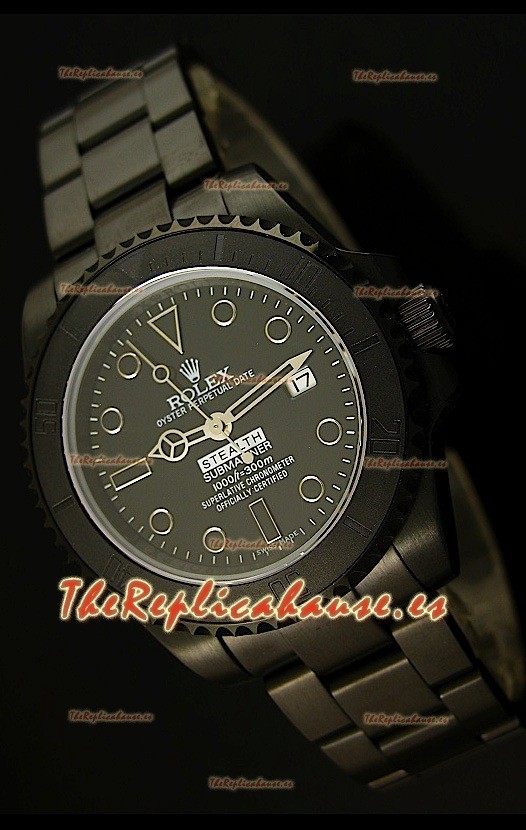 Rolex Submariner Edición STEALTH MK IV Reloj Réplica Suiza, correa con recubrimieto en PVD