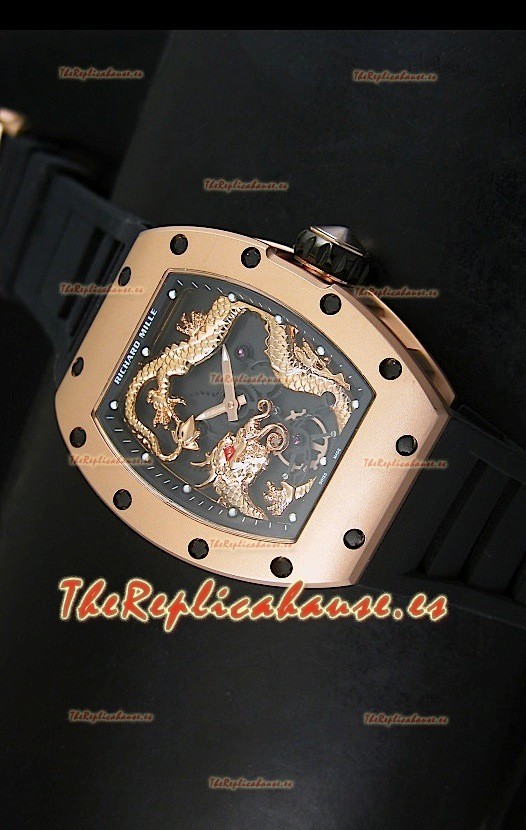 Richard Mille RM057 Tourbillon Jackie Chan Reloj Réplica Suiza en Oro Rosado