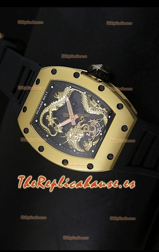 Richard Mille RM057 Tourbillon Jackie Chan Reloj Réplica Suiza en Oro Amarillo