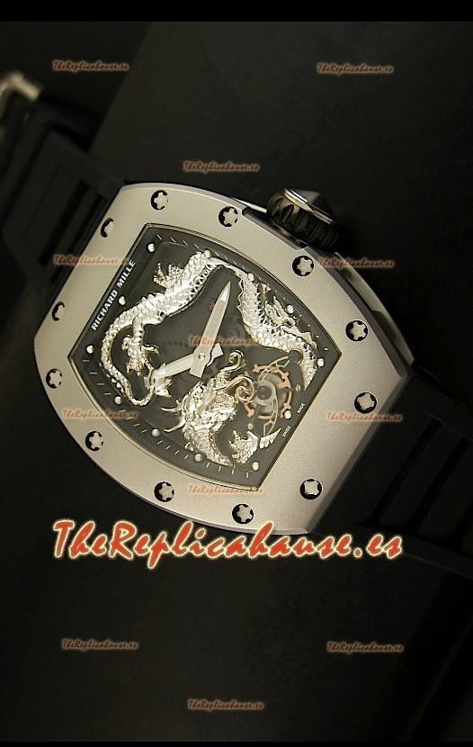 Richard Mille RM057 Tourbillon Jackie Chan Reloj Réplica Suiza en caja de Titanio