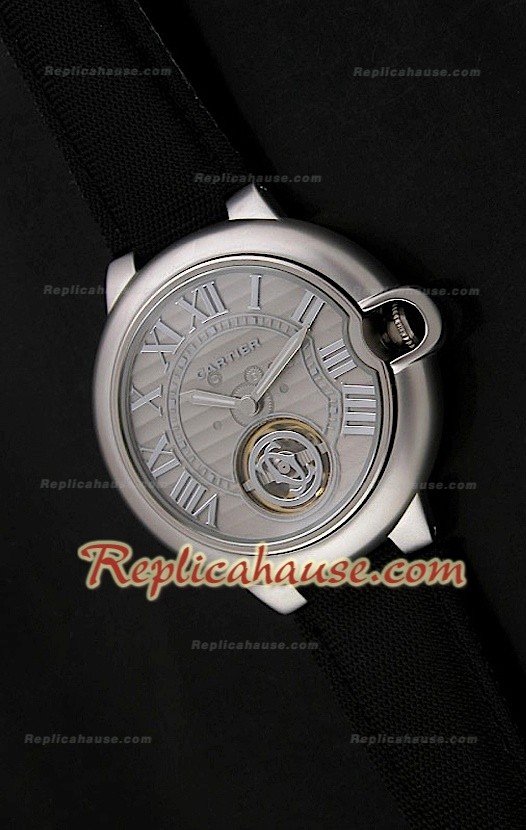 Ballon De Cartier Tourbilon Reloj Japonés en carcasa de Acero