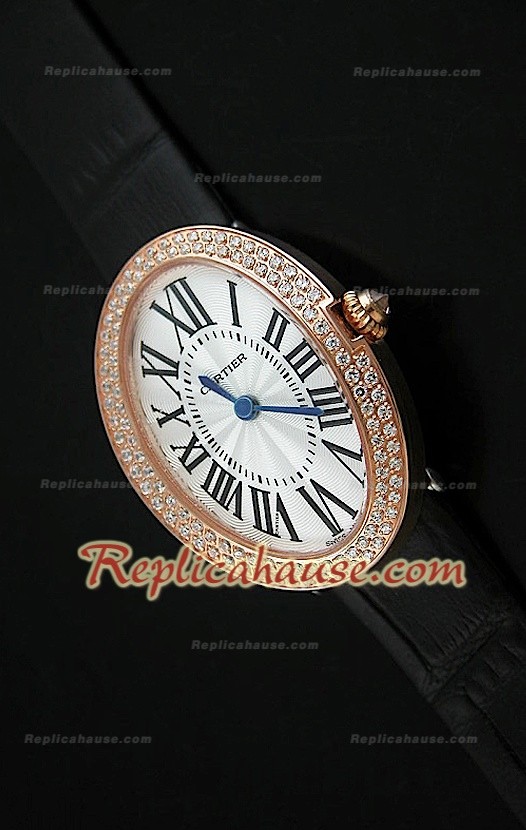 Cartier Baignoire Réplica Reloj Señoras de Oro Rosa 