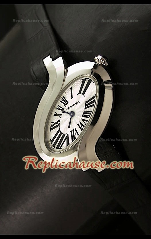 Delices De Cartier Réplica Reloj Señoras en Piel Negra