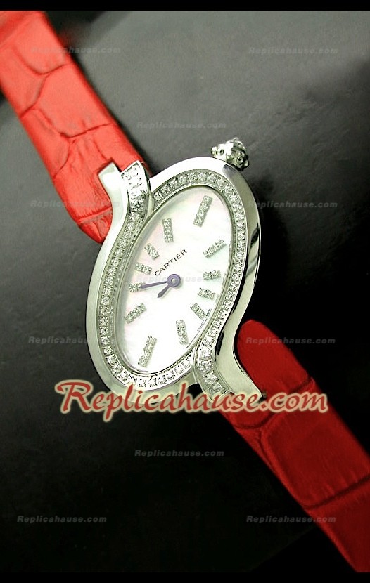 Delices De Cartier Réplica Reloj Señoras con Red Correa