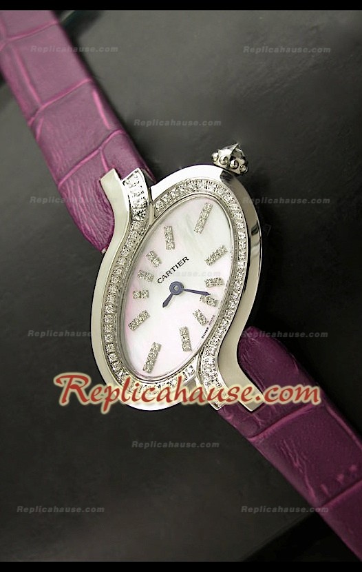 Delices De Cartier Réplica Reloj Señoras con Correa Penk