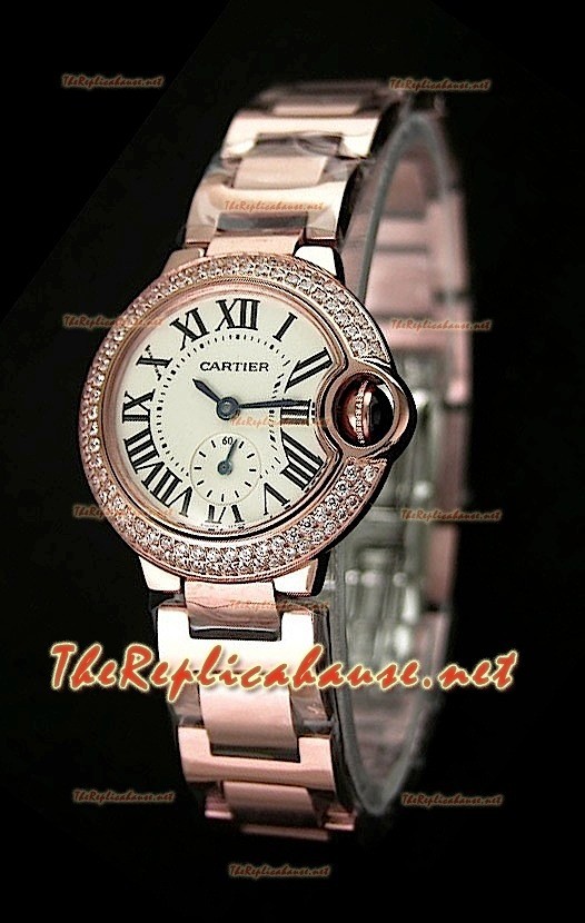 Ballon De Cartier Reloj para Señoras en Oro Rosa - Reloj Suizo