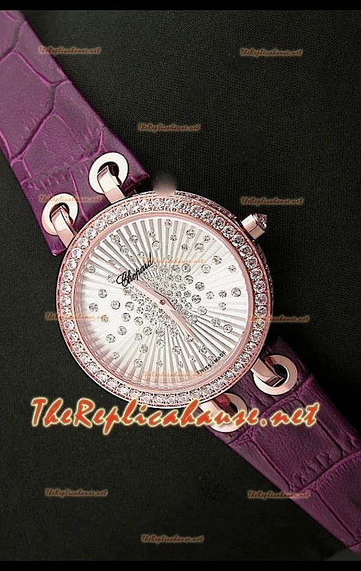 Chopard Xtraveganza Reloj para Señoras con Diamantes incrustados en carcasa en Oro Rosa