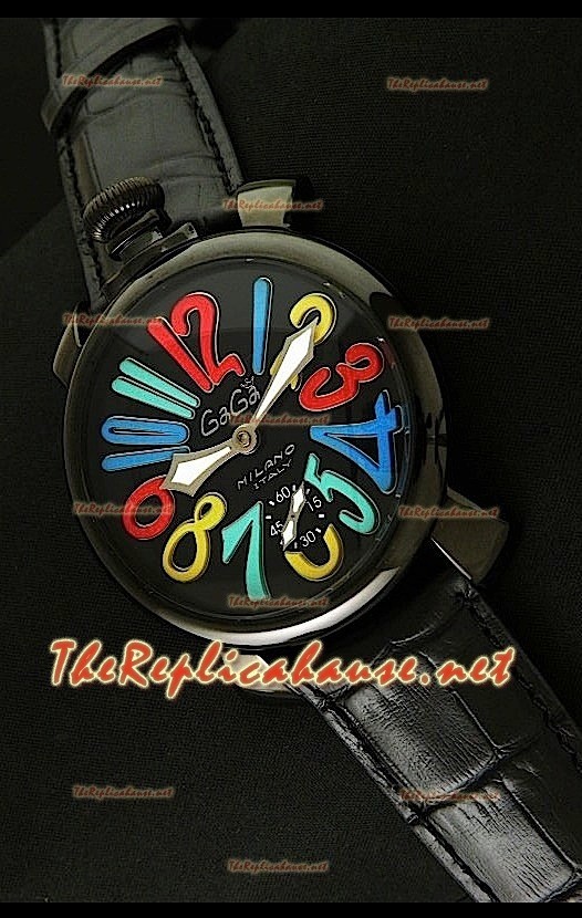 GaGa Milano Reloj manual en carcasa de PVD - 48MM - Color Arco iris 