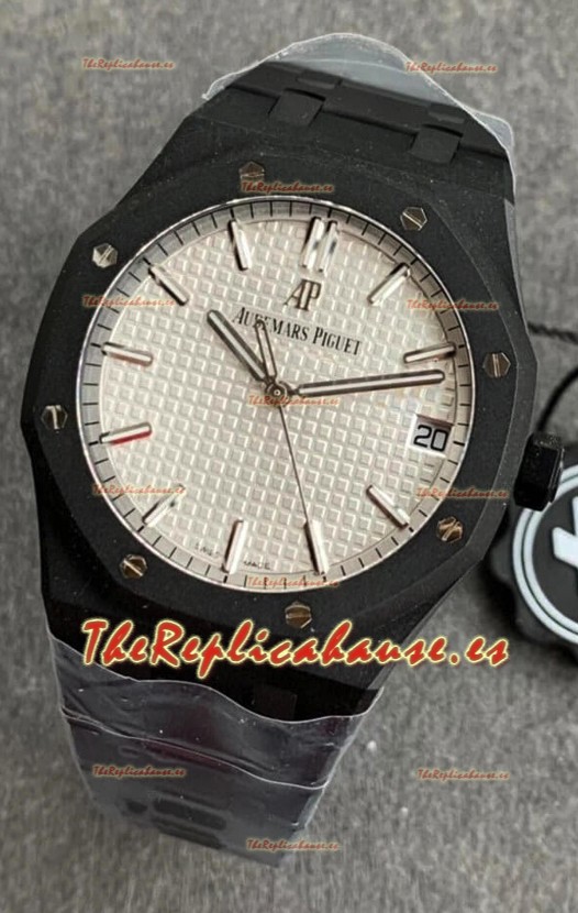 Audemars Piguet Royal Oak 15500 PVD Coated Reloj Réplica Suizo 3120 Movimiento Suizo - Dial Blanco