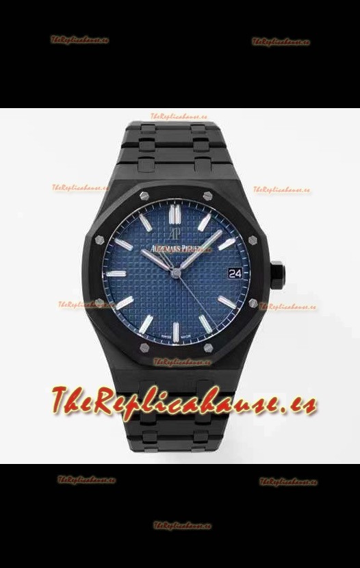 Audemars Piguet Royal Oak PVD Reloj Réplica Suizo con Revestimienvo PVD Movimiento 3120 - Dial Azul