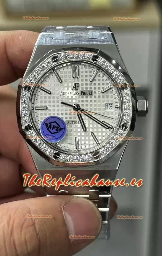 Audemars Piguet Royal Oak 37MM Reloj Dial Blanco Movimiento 3120 - Réplica a Espejo 1:1