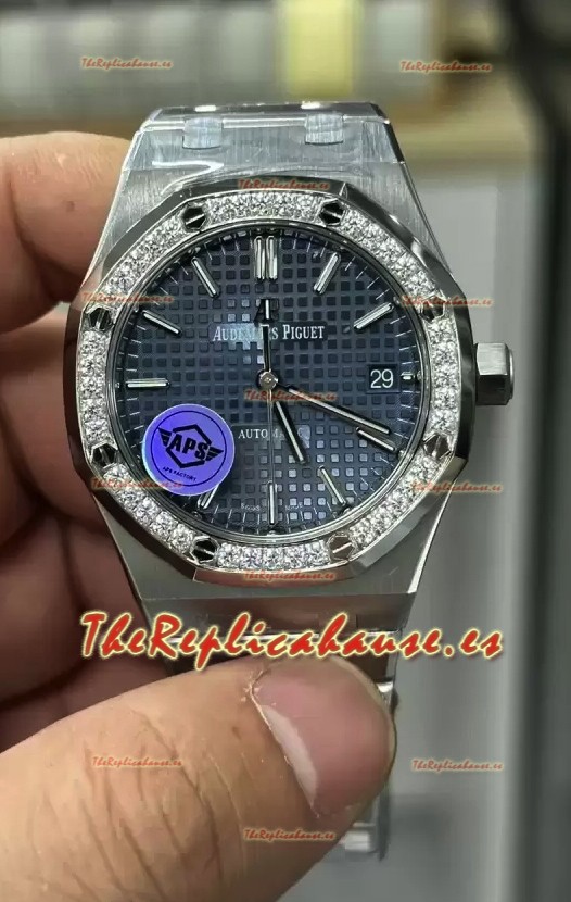 Audemars Piguet Royal Oak 37MM Reloj Dial Azul Movimiento 3120 - Réplica a Espejo 1:1