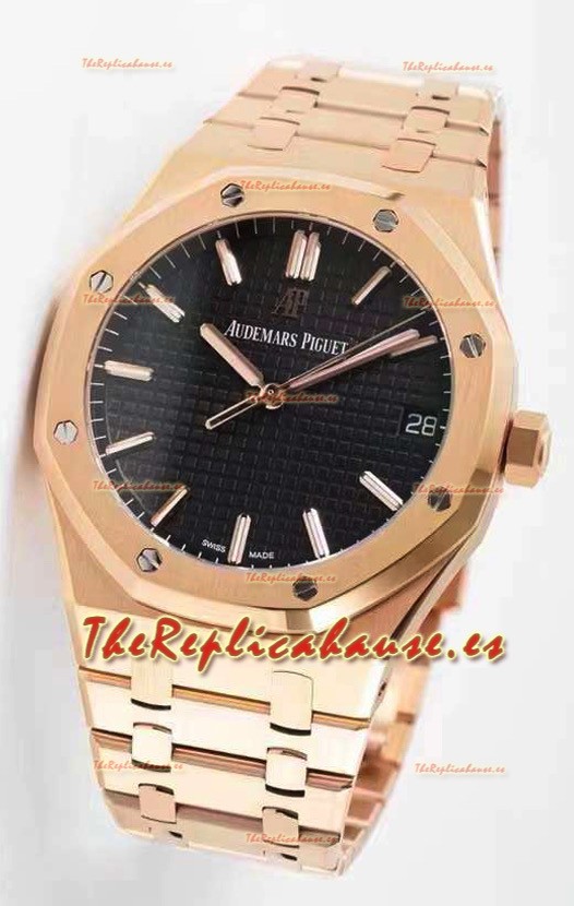 Audemars Piguet Royal Oak Reloj de Acero 904L 42MM Chapado en Oro Rosado - Ultimo Movimiento 1:1 3120