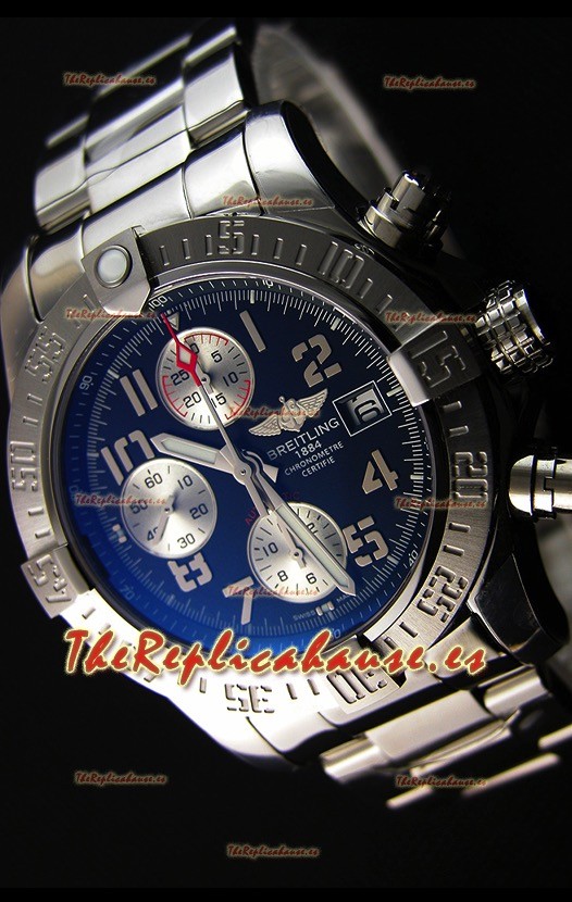 Breitling Skyland Avenger Reloj Réplica Suizo Cronógrafo Dial Negro Réplica a Espejo 1: 1