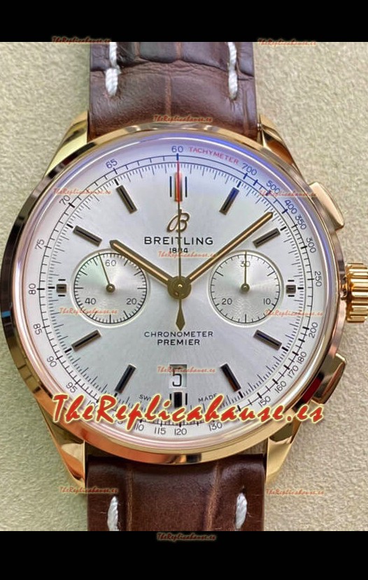 Breitling Premier B01 Cronógrafo Edición 42 Caja Oro Amarillo - Reloj Réplica Espejo 1:1