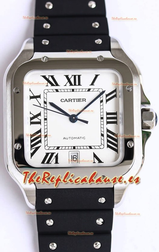 Santos De Cartier Caja Acero Inoxidable Reloj Réplica Suizo a Espejo 1:1 40MM