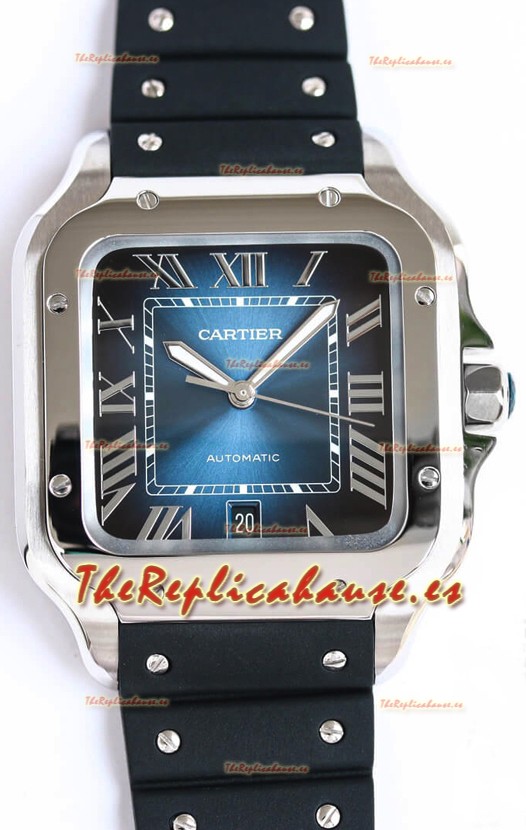 Santos De Cartier Caja Acero Inoxidable Reloj Réplica Suizo a Espejo 1:1 40MM