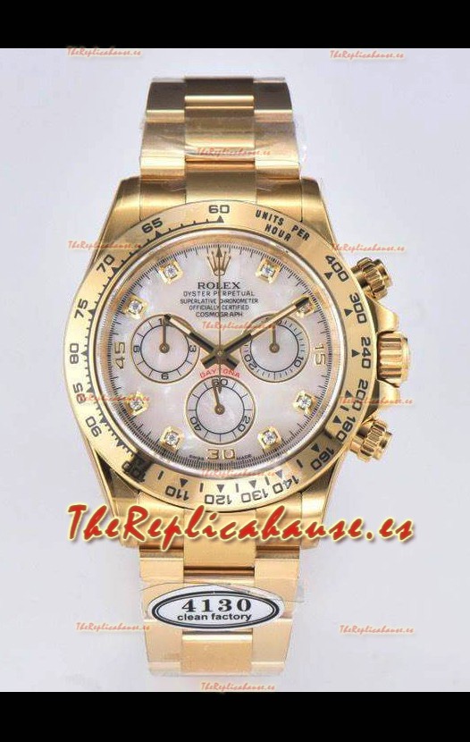 Rolex Cosmograph Daytona M116508-0007 Oro Amarillo Movimiento Original Cal.4130 - Reloj Acero 904L