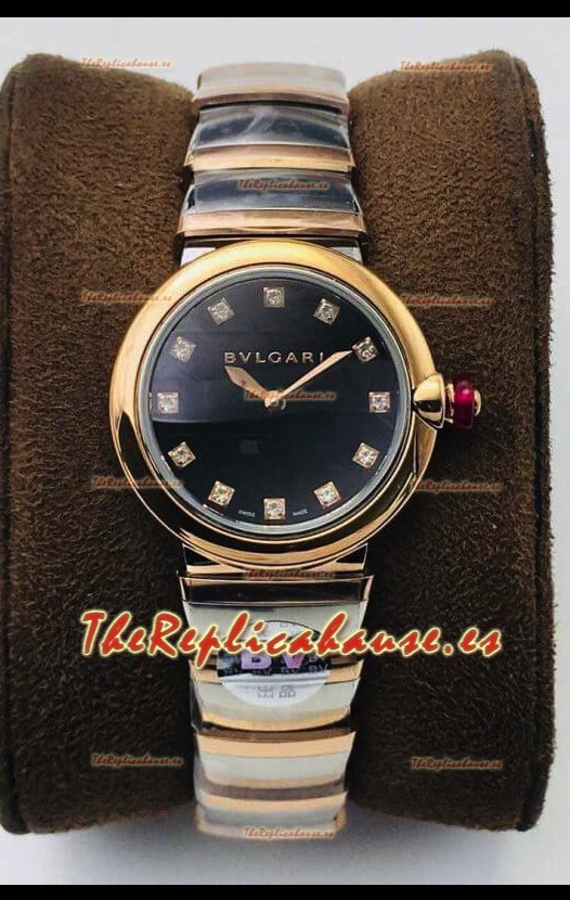 Bvlgari LVCEA Edition Reloj en Dos Tonos Acero Oro Rosado - Réplica a Espejo 1:1