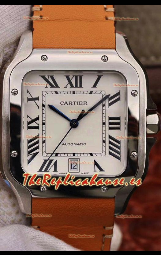 Santos De Cartier Reloj Réplica a Espejo 1:1 - Correa de Piel 40MM