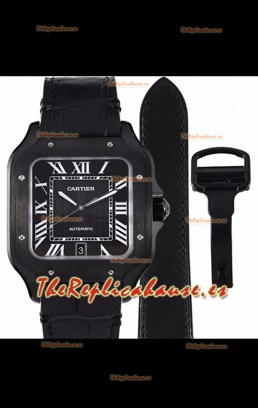 Cartier "Santos De Cartier" Mens XL Reloj Réplica a Espejo 1:1 Caja con Revestimiento PVD