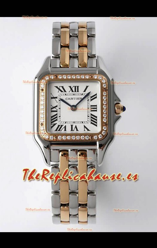 PANTHERE de Cartier Edition 27mm Reloj Suizo Espejo 1:1 Caja Oro Rosado en dos Tonos
