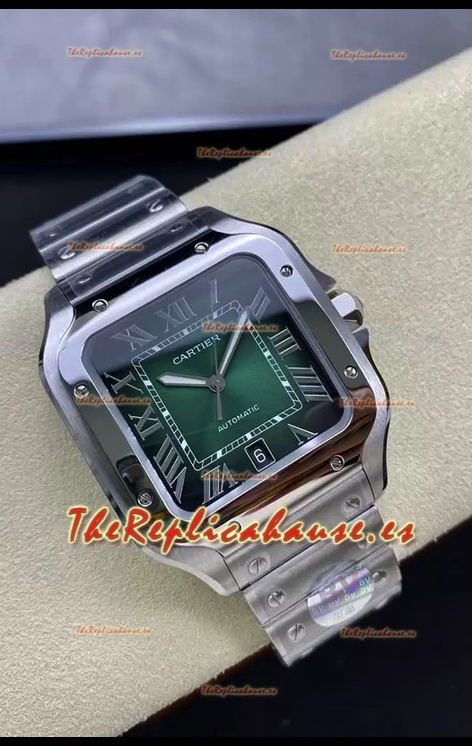 Cartier Santos De Cartier 904L Acero Dial Verde Réplica Espejo 1:1 - Reloj Acero Inoxidable 40MM Stainless
