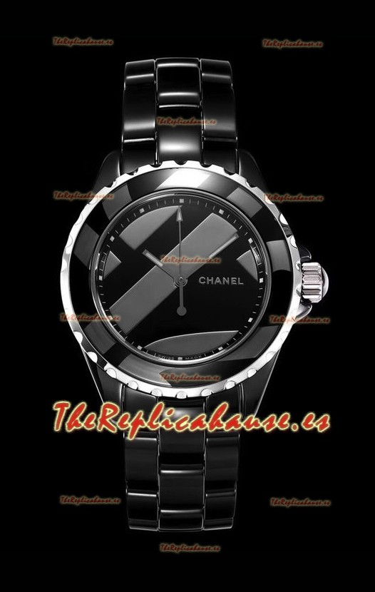 Chanel J12 Untitled Reloj Caja Cerámica Negra Reloj a Espejo 1:1 - 38MM Movimiento Automático