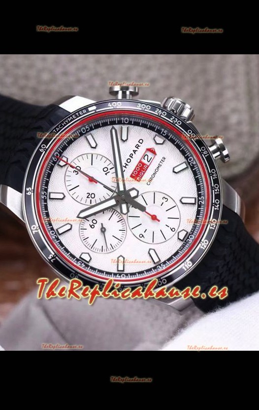 Chopard Classic Racing Cronógrafo Reloj Réplica Espejo 1:1 en Caja de Acero - Dial Blanco