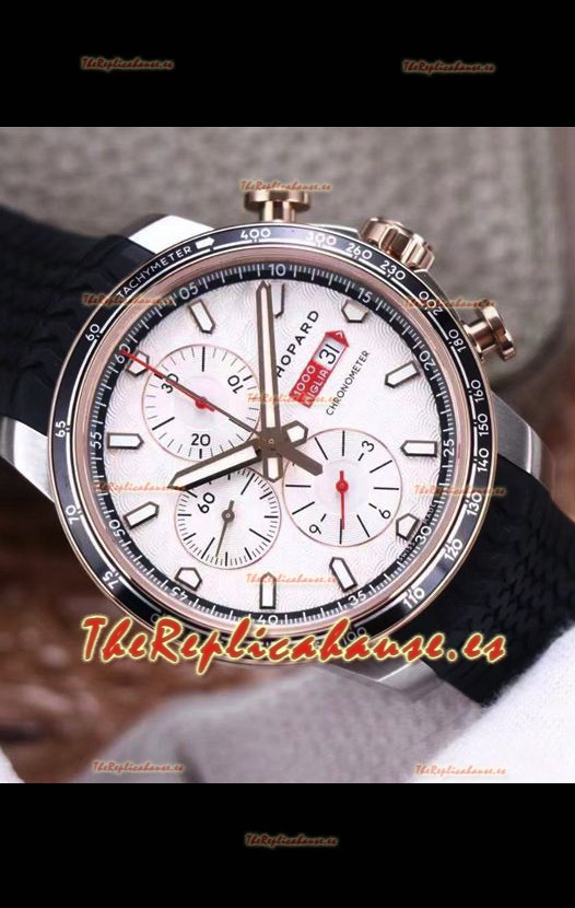 Chopard Classic Racing Cronógrafo Reloj Réplica Espejo 1:1 en Caja de Acero - Dial Blanco