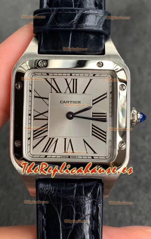 Cartier Santos Dumont Reloj Réplica Suizo a espejo 1:1 Caja en Acero 42MM 