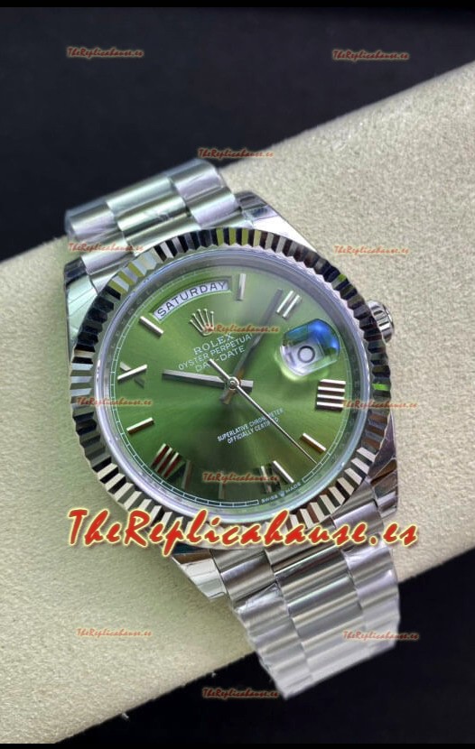 Rolex Day Date Presidential M228239-0033 Acero 904L 40MM - Dial Verde Oliva Reloj Calidad Espejo 1:1