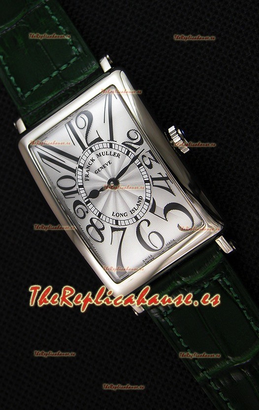 Franck Muller Long Island Ladies Reloj Réplica con Movimiento de Cuarzo Suizo correa color Verde