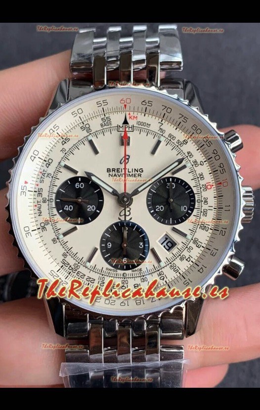 Breitling Navitimer 1 B01 Edición Cronógrafo 43MM - Dial Blanco Reloj Réplica a Espejo 1:1 904L