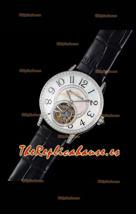 Jaeger LeCoultre RENDEZ-VOUZ Tourbillon Reloj Réplica Suizo calidad Espejo 1:1 en Caja de Acero